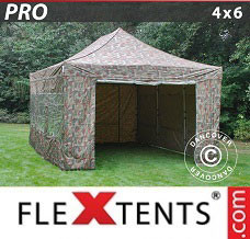 Canopy 4x6 m Camouflage/Military, incl. 8 