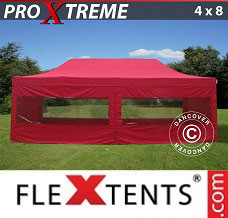 Canopy 4x8 m Red, incl. 6 sidewalls