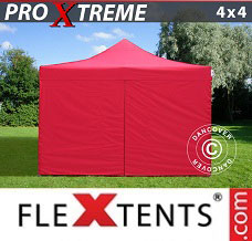 Canopy 4x4 m Red, incl. 4 sidewalls