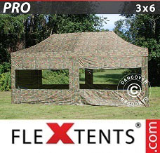 Canopy 3x6 m Camouflage/Military, incl. 6 sidewalls